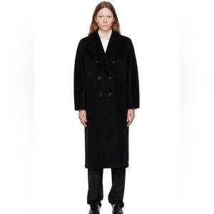 Vintage MaxMara black wool cashmere double-breasted coat